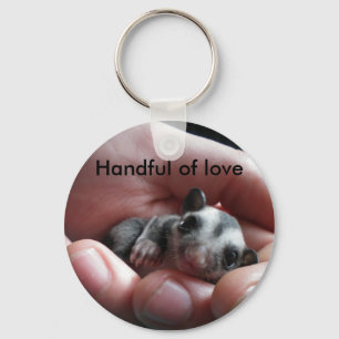 Handful of love key ring