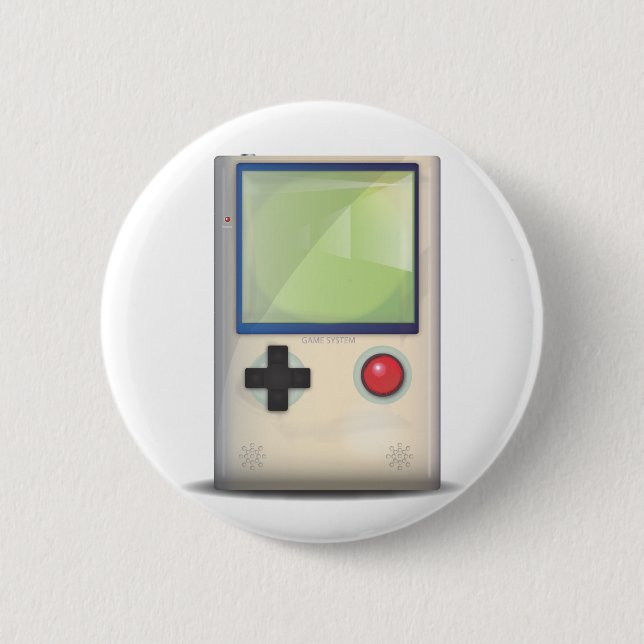 Handheld Game Console 6 Cm Round Badge (Front)