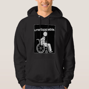 Handicap Disabled Person Graphic Motivation Unstop Hoodie