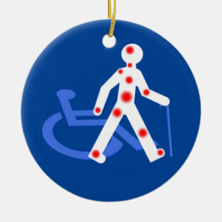 Handicap invisible / Visible  Ceramic Tree Decoration