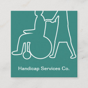 Handicap Services Modern Square Business Card