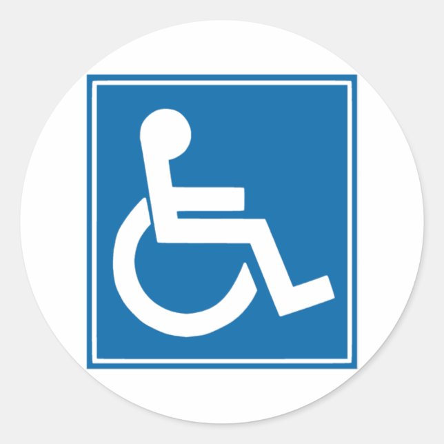 Handicap Sign Sticker (Front)