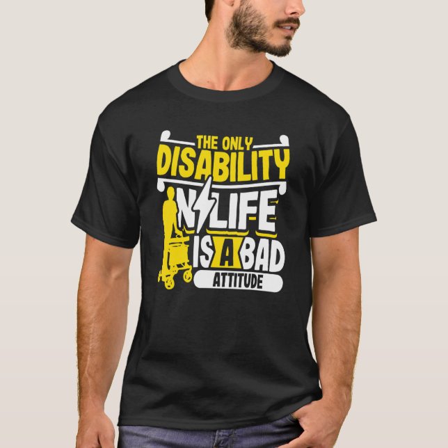 Handicap Wheelchair Disability Humour   Paraplegic T-Shirt (Front)