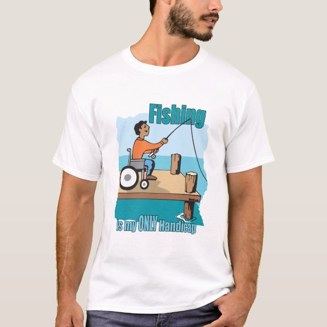 Handicap Wheelchair Fishing T-Shirt (Front)