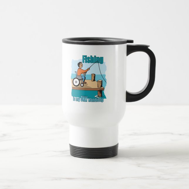 Handicap Wheelchair Fishing Travel Mug (Right)