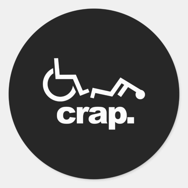 Handicap Wheelchair Wheelchair Fall Classic Round Sticker (Front)