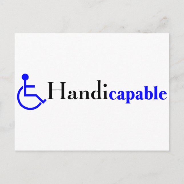 Handicapable (Wheelchair) Postcard (Front)