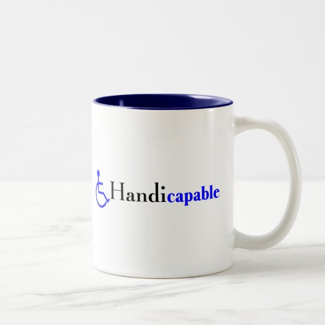 Handicapable (Wheelchair) Two-Tone Coffee Mug (Right)