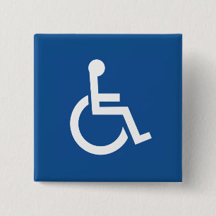 Handicapped 15 Cm Square Badge