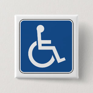 Handicapped 15 Cm Square Badge