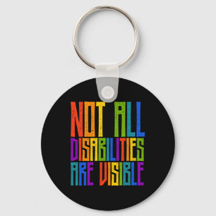 Handicapped Awareness Not All Disabilities Are Vi Key Ring
