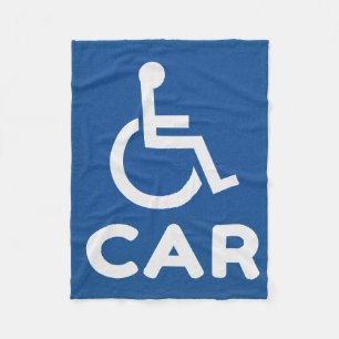 Handicapped Car Fleece Blanket
