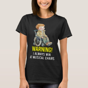 Handicapped Crippled Amputee Disabled Wheelchair H T-Shirt