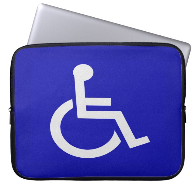 Handicapped Disabled Laptop Sleeve (Front)
