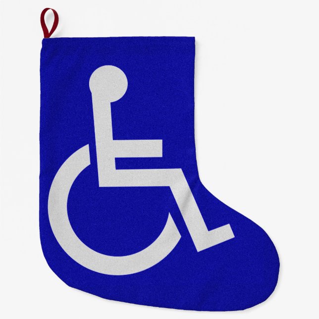 Handicapped Disabled Large Christmas Stocking (Front)