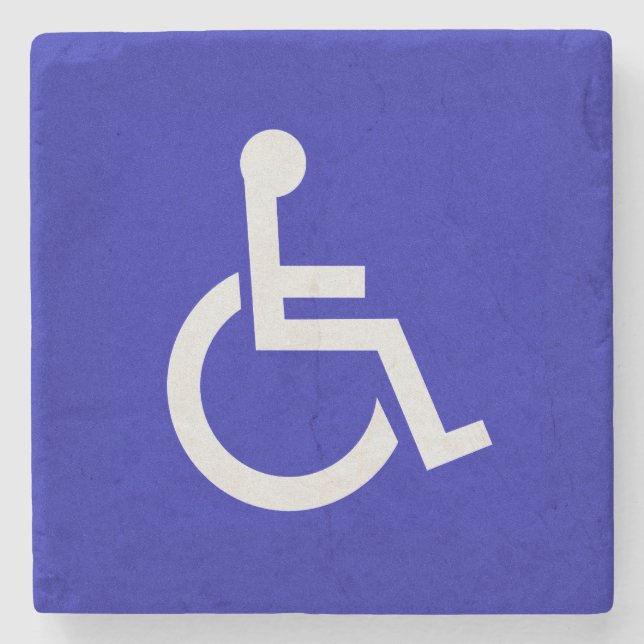 Handicapped Disabled Stone Coaster (Front)
