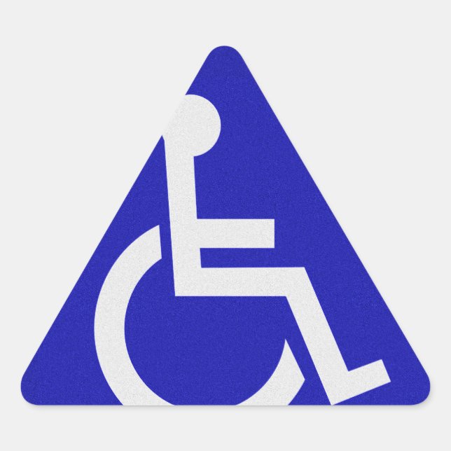 Handicapped Disabled Triangle Sticker (Front)