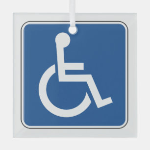 Handicapped Glass Tree Decoration