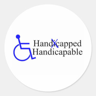Handicapped Handicapable 2 Classic Round Sticker