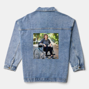 Handicapped Photo Customize Personalize Denim Jacket