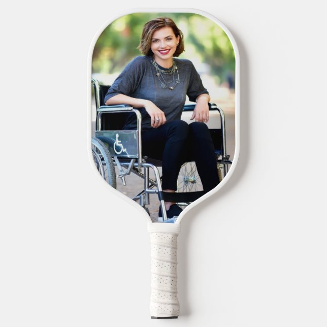 Handicapped Photo Customize Personalize Pickleball Paddle (Front)