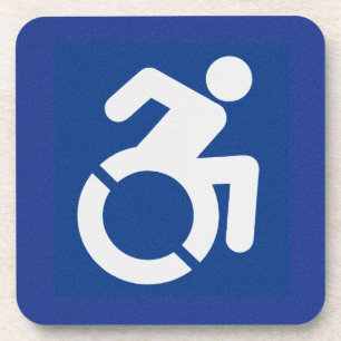 Handicapped Sign Modern Coaster