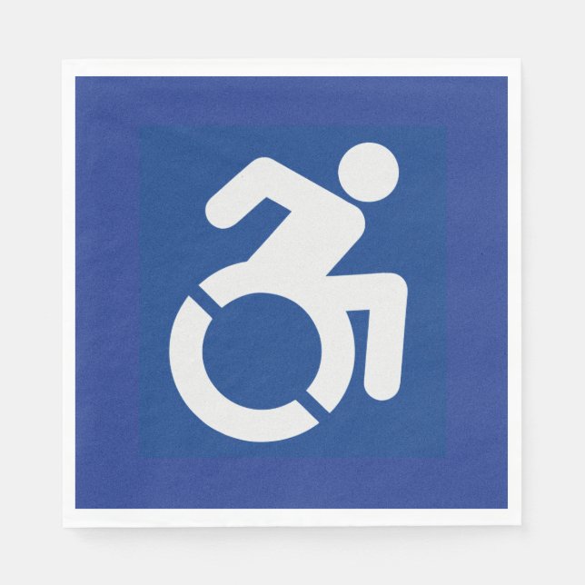Handicapped Sign Modern Napkin (Front)