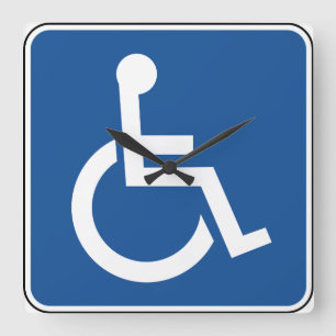 Handicapped Square Wall Clock