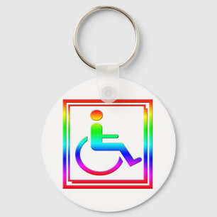 Handicapped Stylish Symbol Multicolored Key Ring