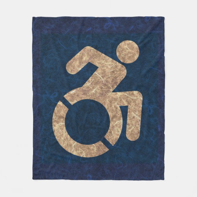 Handicapped Textured Fleece Blanket (Front)
