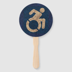 Handicapped Textured Hand Fan