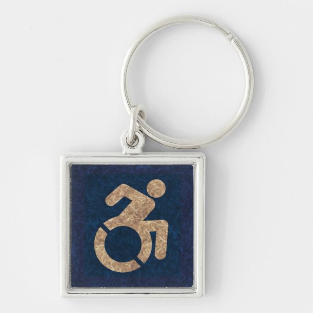 Handicapped Textured Key Ring (Front)
