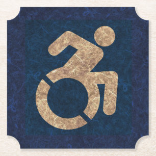 Handicapped Textured Paper Coaster