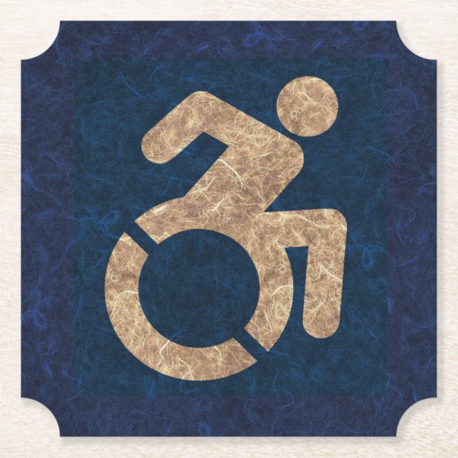 Handicapped Textured Paper Coaster (Front)