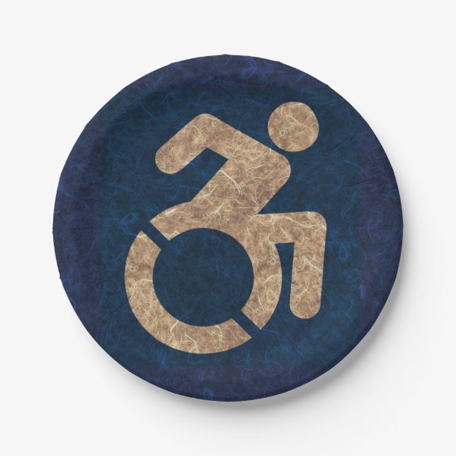 Handicapped Textured Paper Plate (Front)
