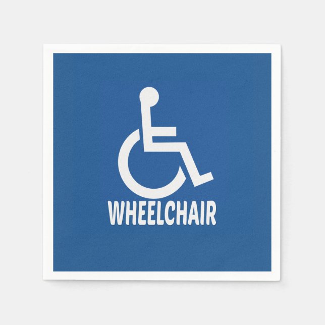 Handicapped Wheelchair Napkin (Front)