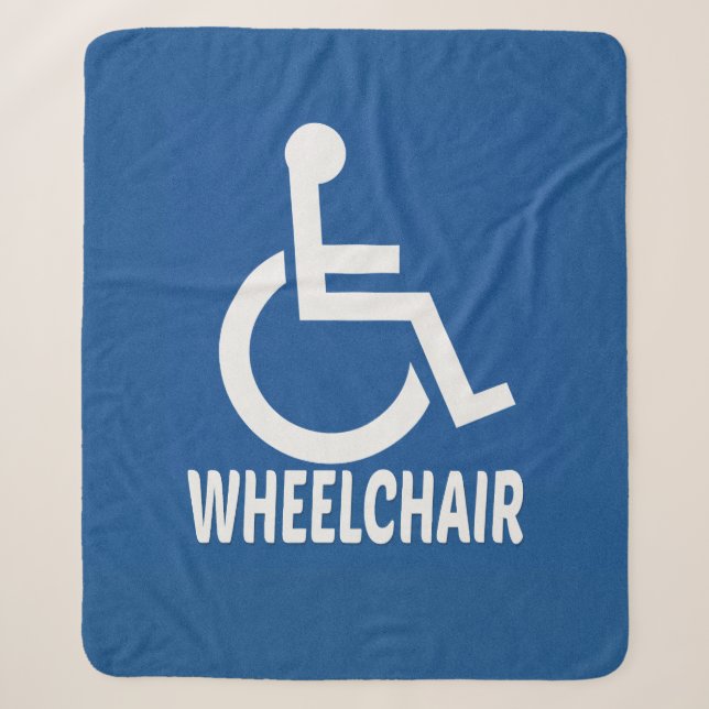 Handicapped Wheelchair Sherpa Blanket (Front)