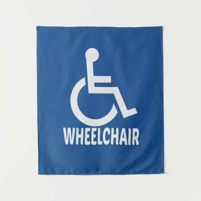 Handicapped Wheelchair Tapestry (Front)