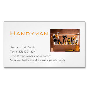 handiman services editable business card