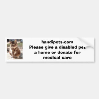 Handipets website bumper sticker