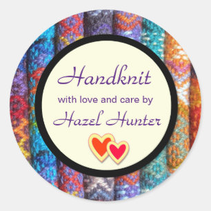 Handknit Classic Round Sticker