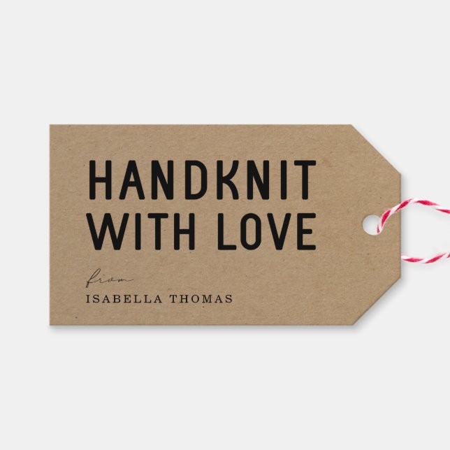 Handknit with Love Gift Tags (Front (Horizontal))