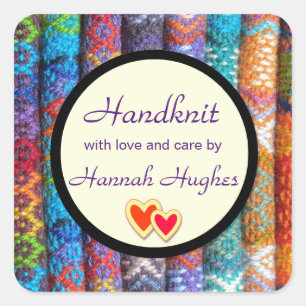 Handknitting Square Sticker