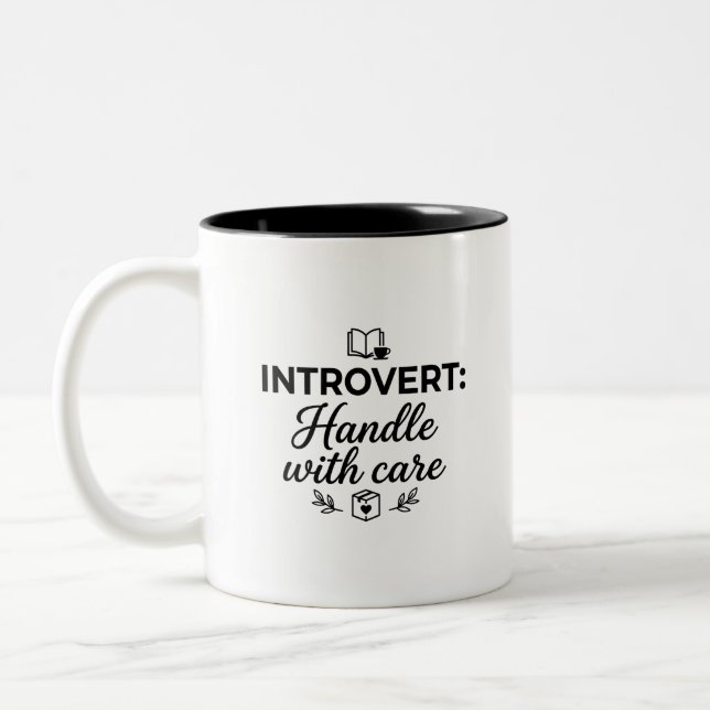 Handle Care Introvert 2 Tone Mug (Left)
