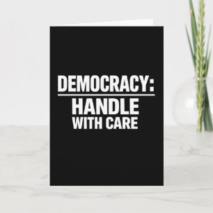 Handle Democracy With Care Holiday Card