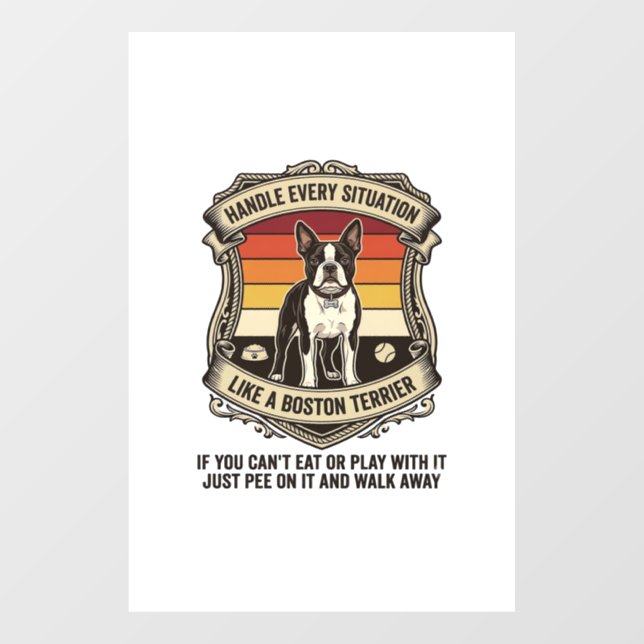 Handle Every Situation Boston Terrier Dog Sunset S (Sheet)