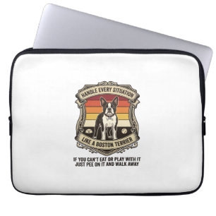 Handle Every Situation Boston Terrier Dog Sunset S Laptop Sleeve