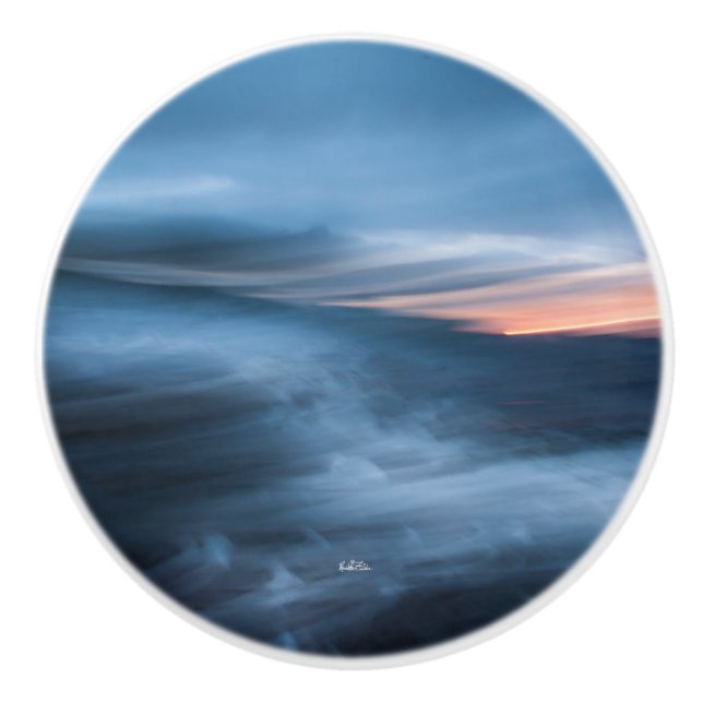 handle of door, abstract photograph ceramic knob (Front)