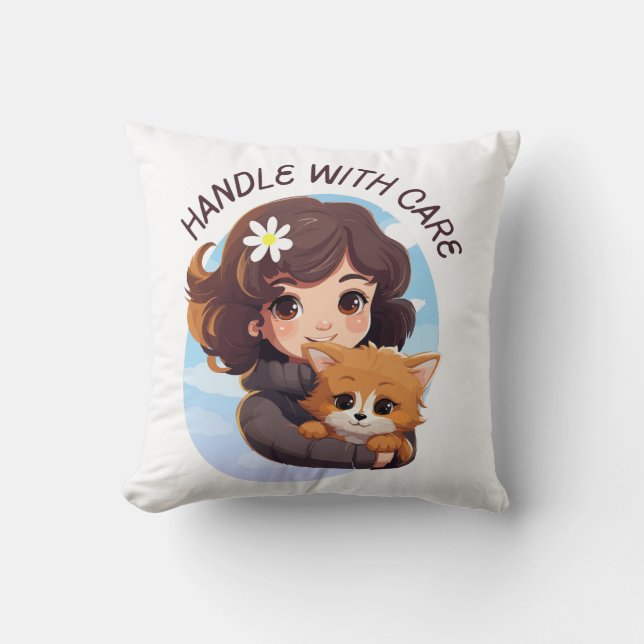 Handle with Care Pillow (Front)