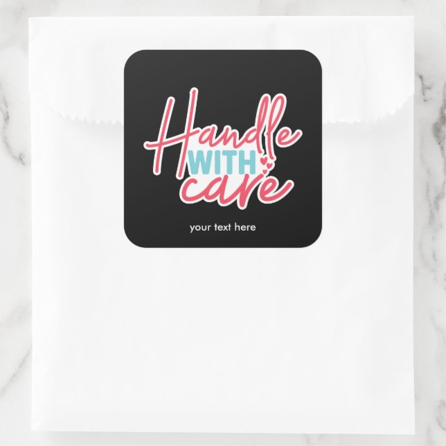 Handle with care sticker (Bag)